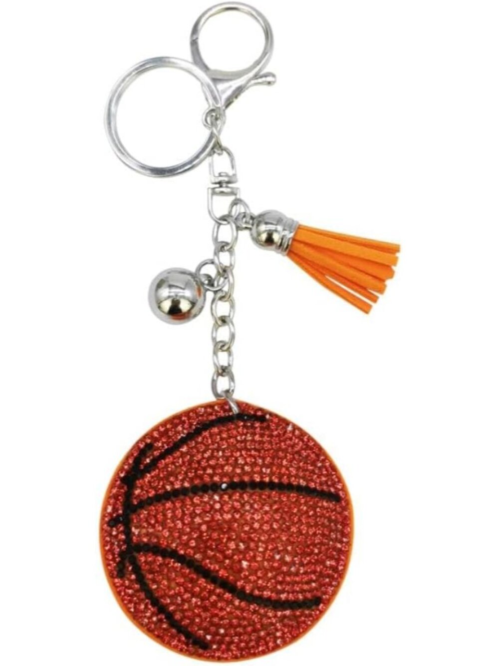 Sparkling Sport Ball Keychain Rhinestone Baseball Football Key Ring Shining Gift